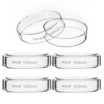 Stonylab 5-Pack Glass Petri Dishes with Lids