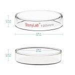 Stonylab 5-Pack Glass Petri Dishes with Lids
