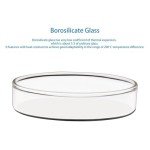 Stonylab 5-Pack Glass Petri Dishes with Lids