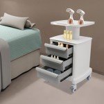 Mobile Medical Cart with 3 Drawers and Wheels