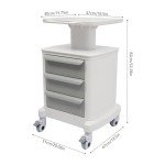 Mobile Medical Cart with 3 Drawers and Wheels