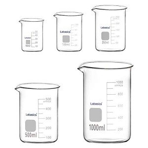 Labasics Borosilicate Glass Beaker Set - 5 Sizes