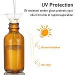 Amber Glass Dropper Bottles with Golden Caps - 24 Pack