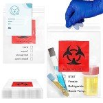 Biohazard Specimen Bags - 8x10 Inches, Pack of 100