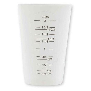 Flexible 2-Cup Silicone Measuring Cup with Ergonomic Grip