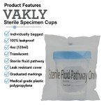 Sterile Specimen Cups with Lids - 5 Count