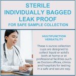 Sterile Specimen Cups with Lids - 5 Count