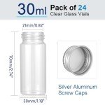 24-Count 30ml Mini Glass Jars with Lids