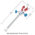 Stonylab Dual Adjustable 2-Prong Swivel Clamp