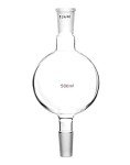 QWORK 500ml Lab Distillation Glass Bottle Flask