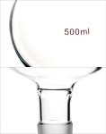 QWORK 500ml Lab Distillation Glass Bottle Flask
