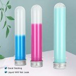 60pcs Clear Plastic Test Tubes with Caps