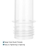 60pcs Clear Plastic Test Tubes with Caps