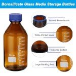3 Pack 1000ml Lab Storage Bottles with Caps