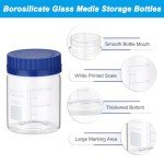 6 Pack 250ml Borosilicate Glass Lab Storage Bottles
