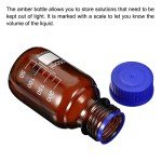Patikil 250mL Amber Glass Media Bottles - 4 Pack