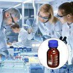 Patikil 250mL Amber Glass Media Bottles - 4 Pack