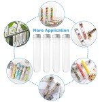 60pcs Clear Plastic Test Tubes with Caps