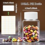 30-Pack Clear Plastic Pill Bottles with Caps