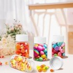 30-Pack Clear Plastic Pill Bottles with Caps