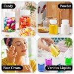 30-Pack Clear Plastic Pill Bottles with Caps