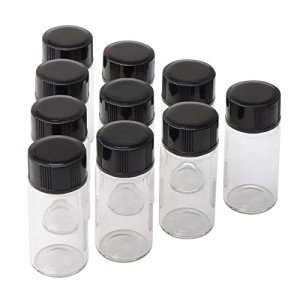 Jiuwu 10 Pack 5mL Glass Vials with Caps