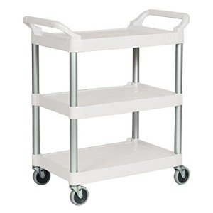 Rubbermaid Utility Service Cart with Wheels - White
