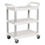 Rubbermaid Utility Service Cart with Wheels - White