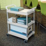Rubbermaid Utility Service Cart with Wheels - White