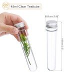 200Pcs 45ml Plastic Test Tubes with Caps