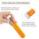 200Pcs 45ml Plastic Test Tubes with Caps