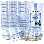 100 Sterile Petri Dishes with Lids & Pipettes