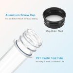 40ml Clear Plastic Test Tubes with Caps - 25pcs