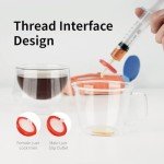 25mm PTFE Syringe Filters, 0.22μm Pore Size, 100 PCS