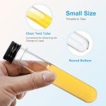 40ml Clear Plastic Test Tubes with Caps - 25pcs