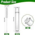 16 Clear Test Tubes for Plant Propagation & Storage