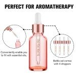 PrettyCare 4 Pack 1oz Glass Eye Dropper Bottles