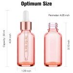 PrettyCare 4 Pack 1oz Glass Eye Dropper Bottles