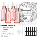 PrettyCare 4 Pack 1oz Glass Eye Dropper Bottles