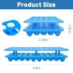 Blue Plastic Test Tube Holder with Silicone Support