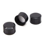 100 Clear 5ml Glass Vials with Black Caps
