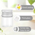 24PCS 5ml Clear Glass Vials with Caps