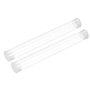 PATIKIL Clear Plastic Tubing with End Caps - 12 Inch