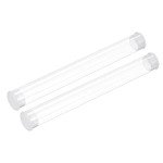 PATIKIL Clear Plastic Tubing with End Caps - 12 Inch