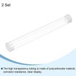 PATIKIL Clear Plastic Tubing with End Caps - 12 Inch