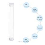 PATIKIL Clear Plastic Tubing with End Caps - 12 Inch