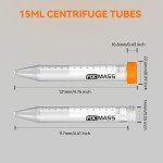 15ml Sterile Conical Centrifuge Tubes - 50 Pack