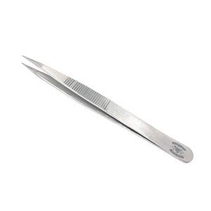 Stainless Steel Straight Forceps with Serrated Tips