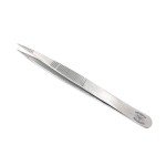 Stainless Steel Straight Forceps with Serrated Tips