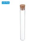 9ml Plastic Test Tubes with Cork Stoppers, 20-Pack
